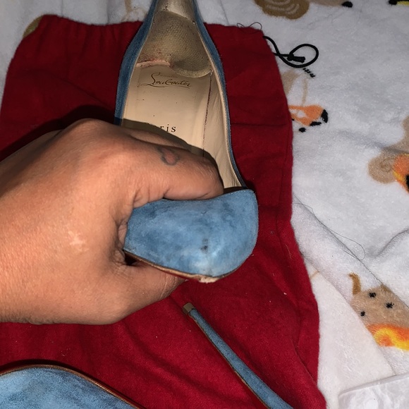 Christian Louboutins color blue USED !!!! Only one duster bag - Picture 9 of 10